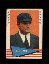 1961 BILLY EVANS FLEER #22 BASEBALL GREATS *6454