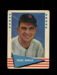 1961 HEINIE MANUSH FLEER #57 BASEBALL GREATS *3942