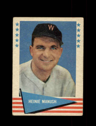 1961 HEINIE MANUSH FLEER #57 BASEBALL GREATS *8084