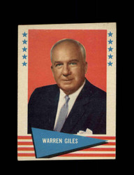 1961 WARREN GILES FLEER #33 BASEBALL GREATS *3524