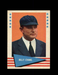 1961 BILLY EVANS FLEER #22 BASEBALL GREATS *4052