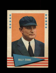 1961 BILLY EVANS FLEER #22 BASEBALL GREATS *6062