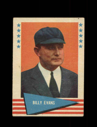 1961 BILLY EVANS FLEER #22 BASEBALL GREATS *3091