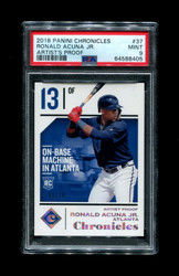 2018 RONALD ACUNA CHRONICLES #37 RC ARTIST PROOF 9/10 BRAVES PSA 9