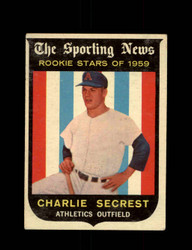 1959 CHARLIE SECREST TOPPS #140 ATHLETICS *8173