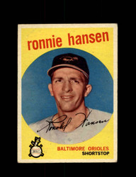 1959 RONNIE HANSEN TOPPS #444 ORIOLES *8629