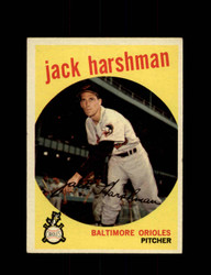 1959 JACK HARSHMAN TOPPS #475 ORIOLES *8584