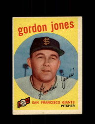 1959 GORDON JONES TOPPS #458 GIANTS *8256