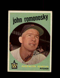 1959 JOHN ROMONOSKY TOPPS #267 SENATORS *3645