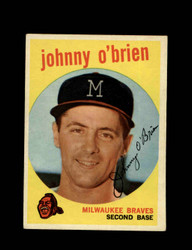 1959 JOHNNY O'BRIEN TOPPS #499 BRAVES *3406
