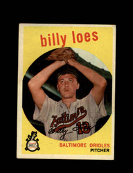 1959 BILLY LOES TOPPS #336 ORIOLES *9092