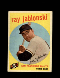 1959 RAY JABLONSKI TOPPS #342 GIANTS *7942