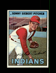 1967 SONNY SIEBERT TOPPS #95 INDIANS *R3302