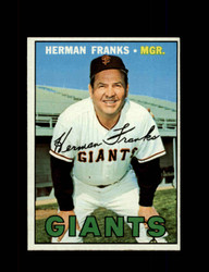 1967 HERMAN FRANKS TOPPS #116 GIANTS *R3874