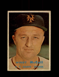 1957 WINDY MCCALL TOPPS #291 GIANTS *R4253