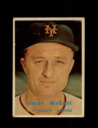 1957 WINDY MCCALL TOPPS #291 GIANTS *R4893