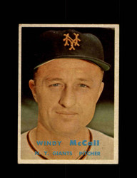 1957 WINDY MCCALL TOPPS #291 GIANTS *G6453