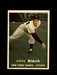 1957 STEVE RIDZIK TOPPS #123 GIANTS *R4672