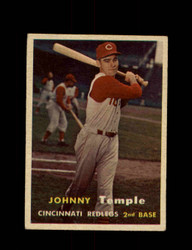 1957 JOHNNY TEMPLE TOPPS #9 REDLEGS *G8251