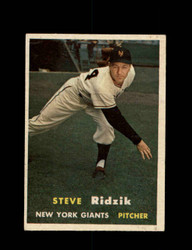 1957 STEVE RIDZIK TOPPS #123 GIANTS *G6213