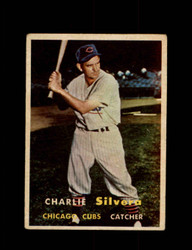 1957 CHARLIE SILVERA TOPPS #255 CUBS *G3079