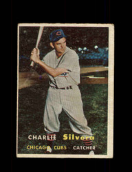 1957 CHARLIE SILVERA TOPPS #255 CUBS *G6576