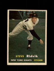 1957 STEVE RIDZIK TOPPS #123 GIANTS *R3610