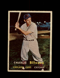 1957 CHARLIE SILVERA TOPPS #255 CUBS *G6756