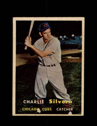 1957 CHARLIE SILVERA TOPPS #255 CUBS *R5657