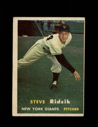 1957 STEVE RIDZIK TOPPS #123 GIANTS *5601