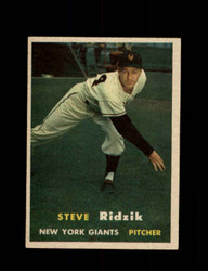 1957 STEVE RIDZIK TOPPS #123 GIANTS *5063