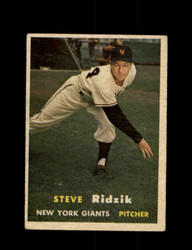 1957 STEVE RIDZIK TOPPS #123 GIANTS *5563