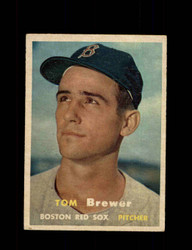 1957 TOM BREWER TOPPS #112 RED SOX *5621