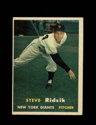 1957 STEVE RIDZIK TOPPS #123 GIANTS *4207