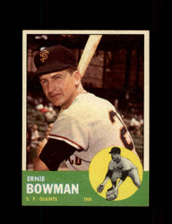 1963 ERNIE BOWMAN TOPPS #61 GIANTS *7897