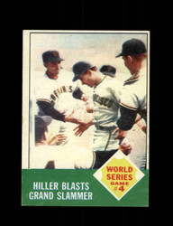 1963 HILLER BLASTS GRAND SMALLER TOPPS #145 GIANTS *5553