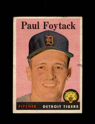 1958 PAUL FOYTACK TOPPS #282 TIGERS *8154