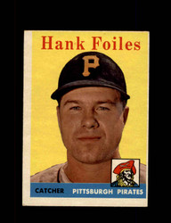 1958 HANK FOILES TOPPS #4 PIRATES *8236