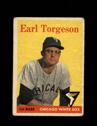 1958 EARL TORGESON TOPPS #138 WHITE SOX *8503