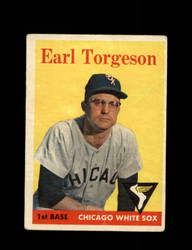1958 EARL TORGESON TOPPS #138 WHITE SOX *8511
