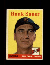 1958 HANK SAUER TOPPS #378 GIANTS *8801