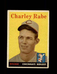 1958 CHARLEY RABE TOPPS #376 REDLEGS *8886