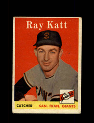 1958 RAY KATT TOPPS #284 GIANTS *9921