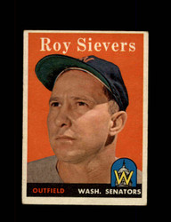 1958 ROY SIEVERS TOPPS #250 SENATORS *9758