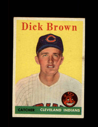 1958 DICK BROWN TOPPS #456 INDIANS *9507
