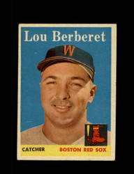 1958 LOU BERBERET TOPPS #383 RED SOX *9473