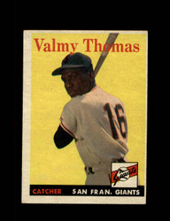 1958 VALMY THOMAS TOPPS #86 GIANTS *9544
