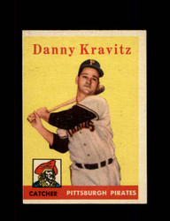 1958 DANNY KRAVITZ TOPPS #444 PIRATES *1727
