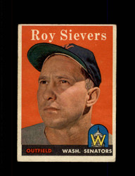 1958 ROY SIEVERS TOPPS #250 SENATORS *1749