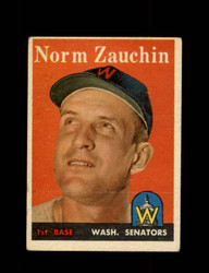 1958 NORM ZAUCHIN TOPPS #422 SENATORS *2176